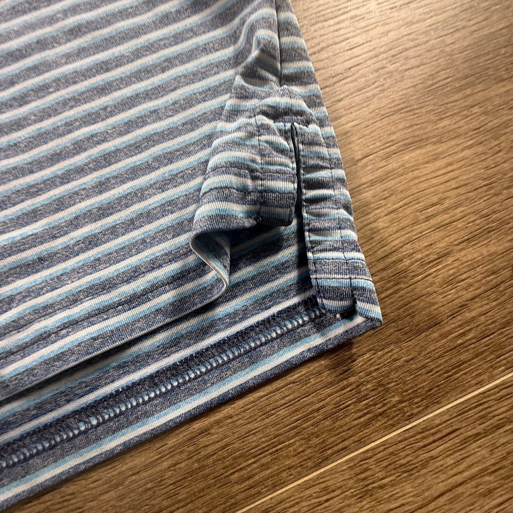 Southern Tide Men's Performance Striped Polo Golf Size L Blue Preppy Summer - Picture 11 of 12